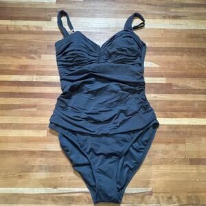 Bleu Rod Beattie Kore Shirred Underwire One-Piece Swimsuit black  US 10